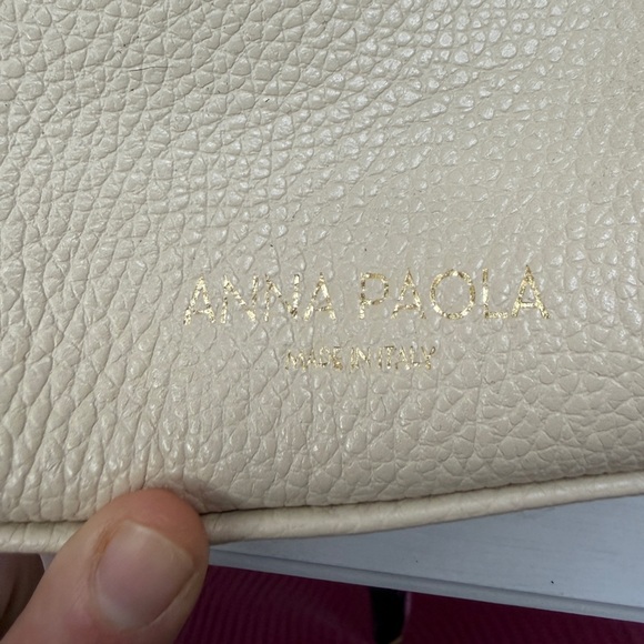 Anna Paola Leather Basketweave Zip Top Brit Shoulder Bag Made in Italy - Picture 15 of 16